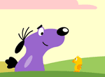 Purple Dog and Chicks