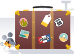 Mouse Pushing Suitcase