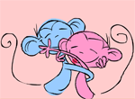 Clown Robot Monkey Love